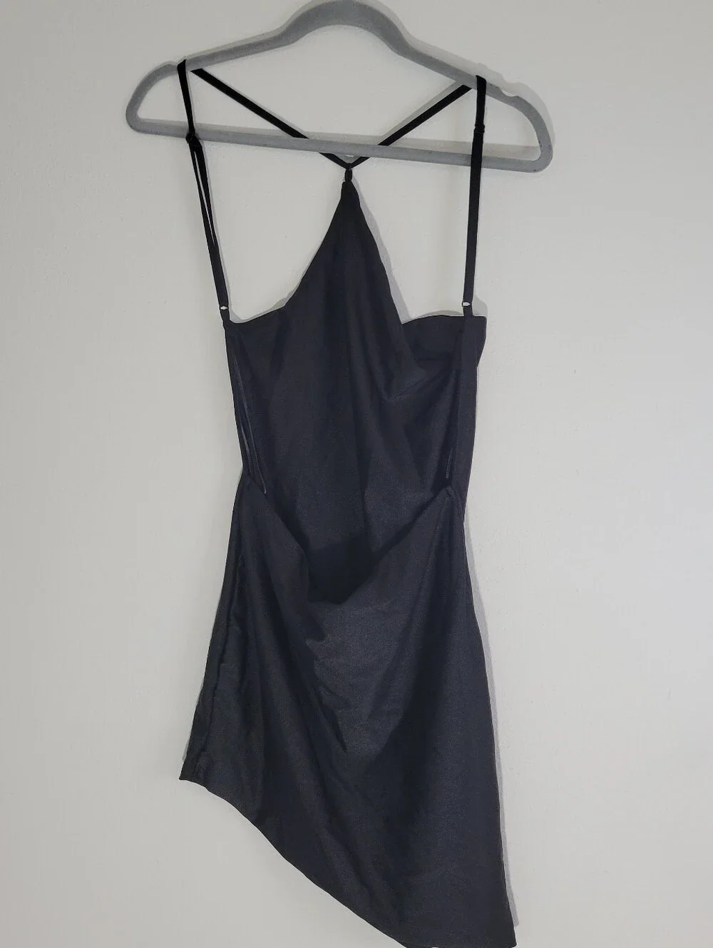 Lioness Black Women Size 6 Asymmetric Slip Mini Dress - Picture 2 of 10